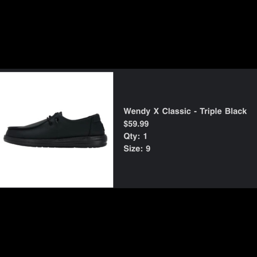 Hey Dude Wendy X Classic Black Loafers